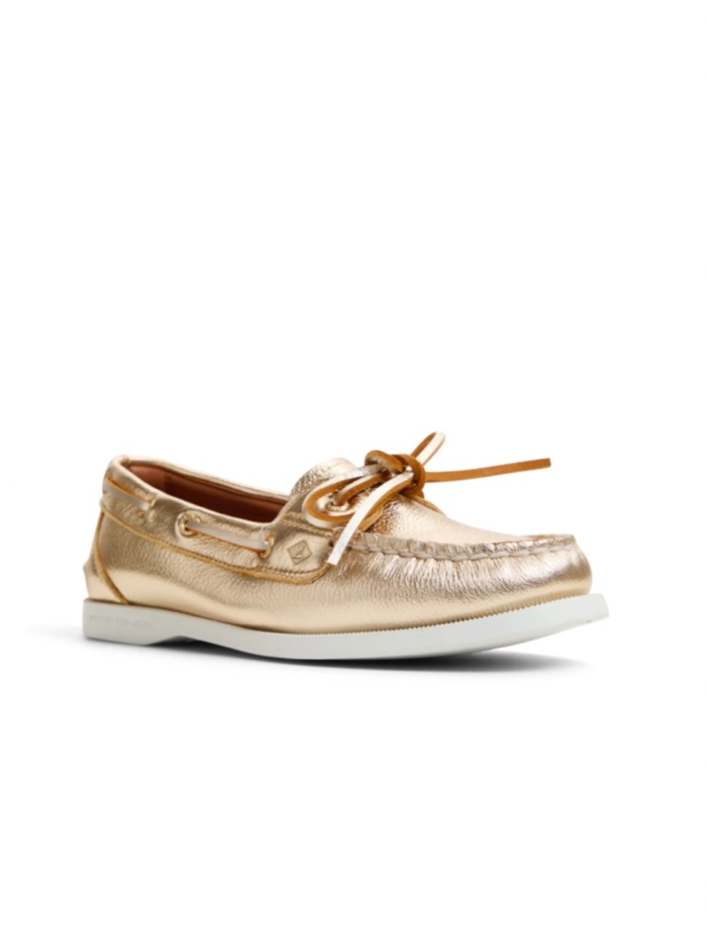 Sperry AO 1-Eye Metallic Gold Boat Shoe